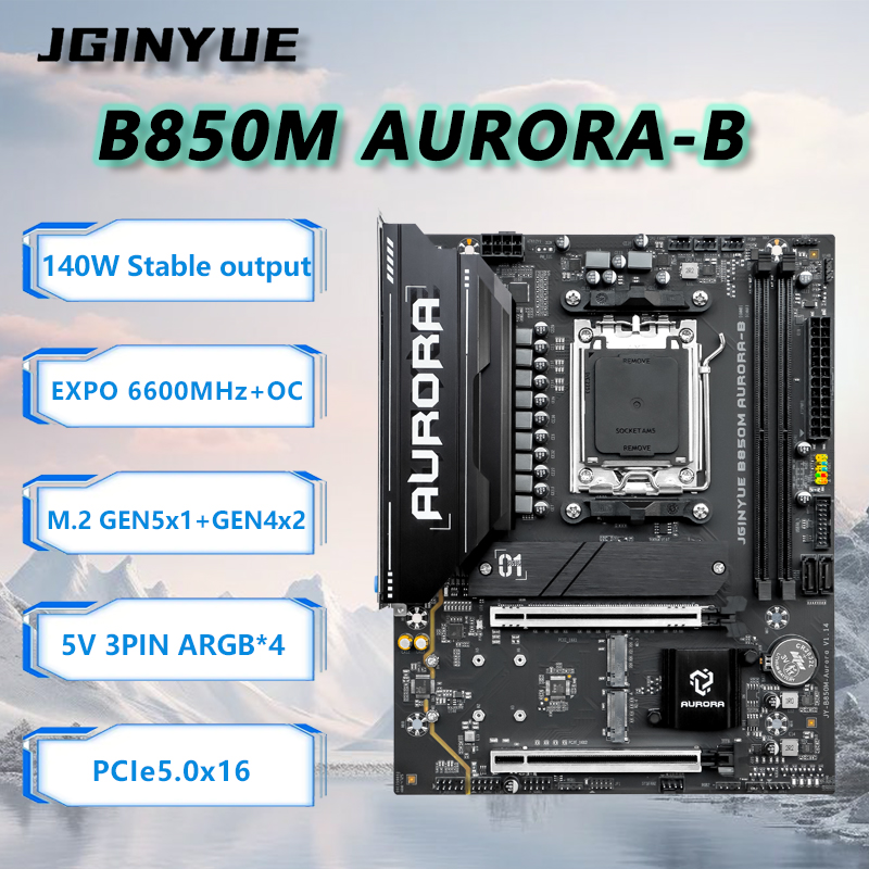 JGINYUE B850M AURORA-B Nowa pł – Am5 Micro Atx Pcie 5.0 Motherboard recenzja i cena
