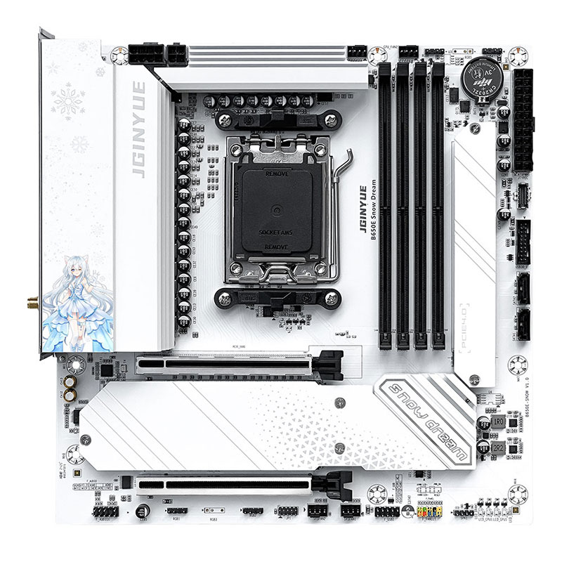 JGINYUE B650E Snow Dream AM5 M – Am5 Micro Atx Pcie 5.0 Motherboard recenzja i cena